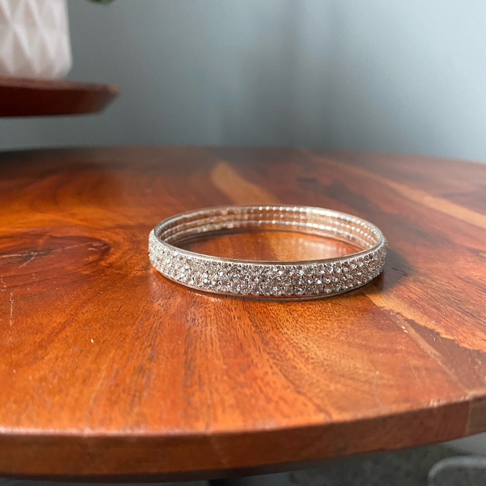 BOGO Silver Rhinestone Bangle